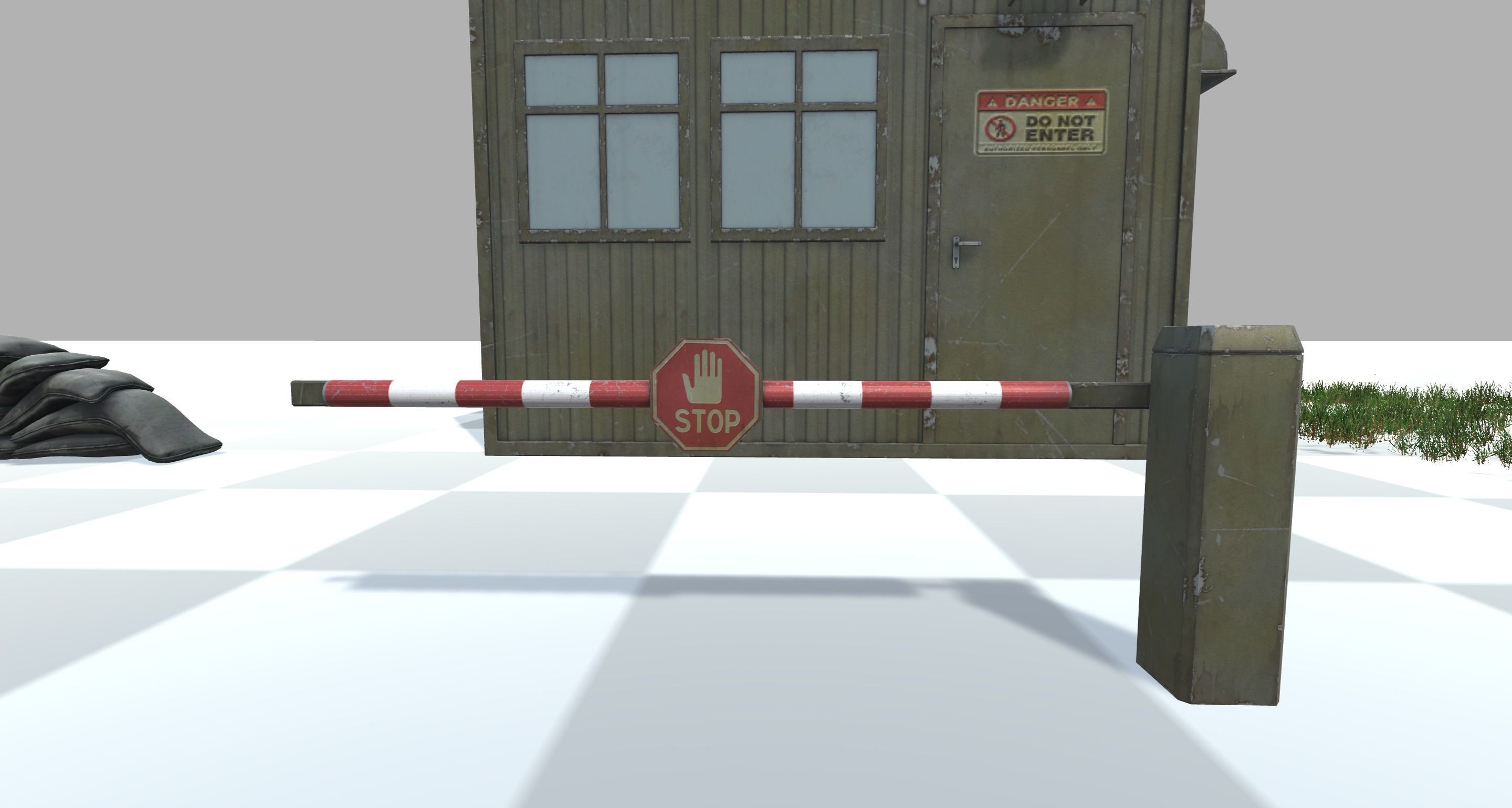 Military - Small Checkpoint 3D model_6