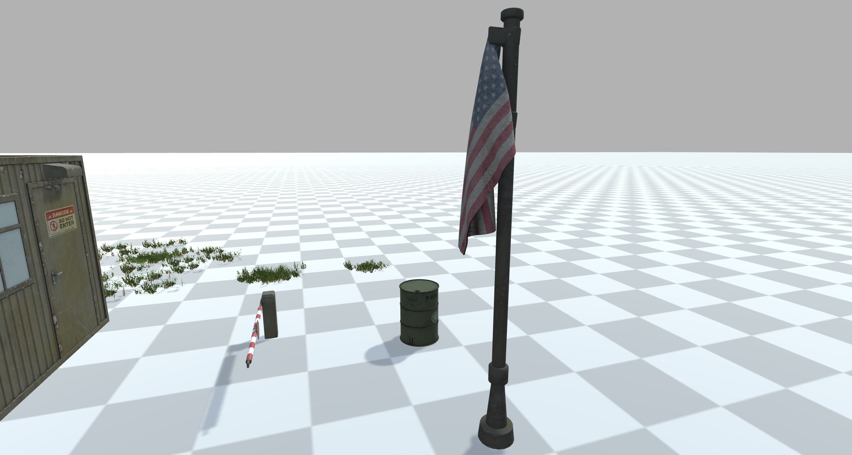 Military - Small Checkpoint 3D model_4
