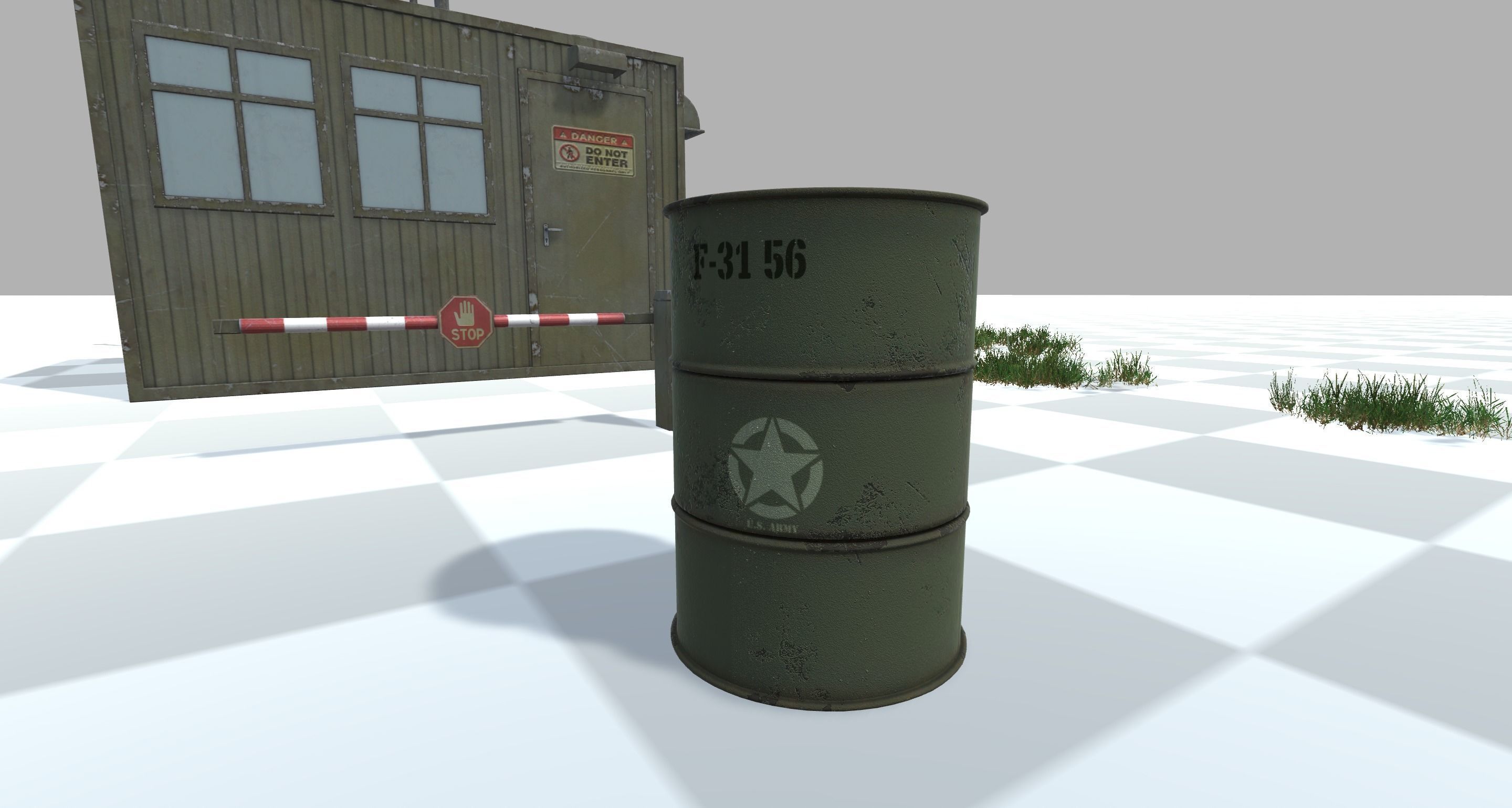 Military - Small Checkpoint 3D model_5
