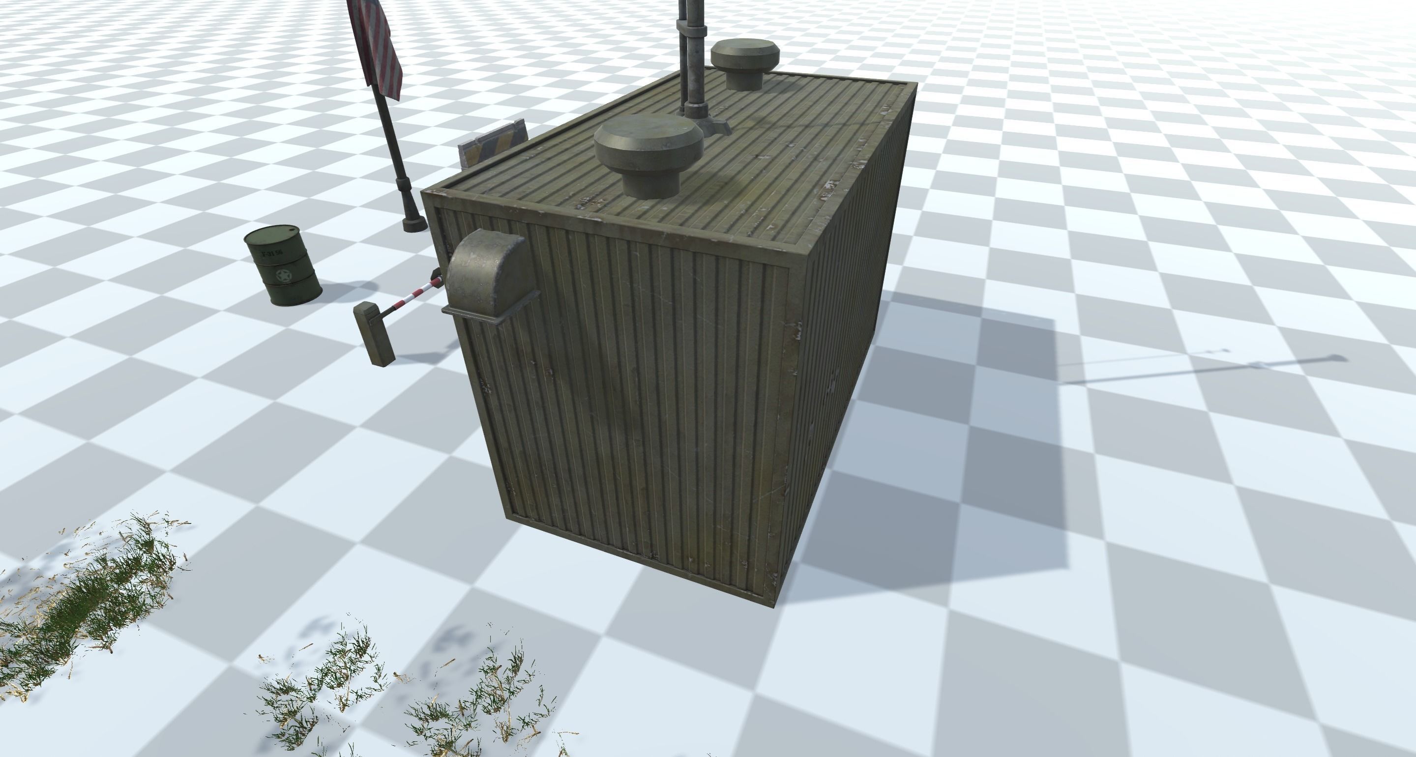 Military - Small Checkpoint 3D model_9