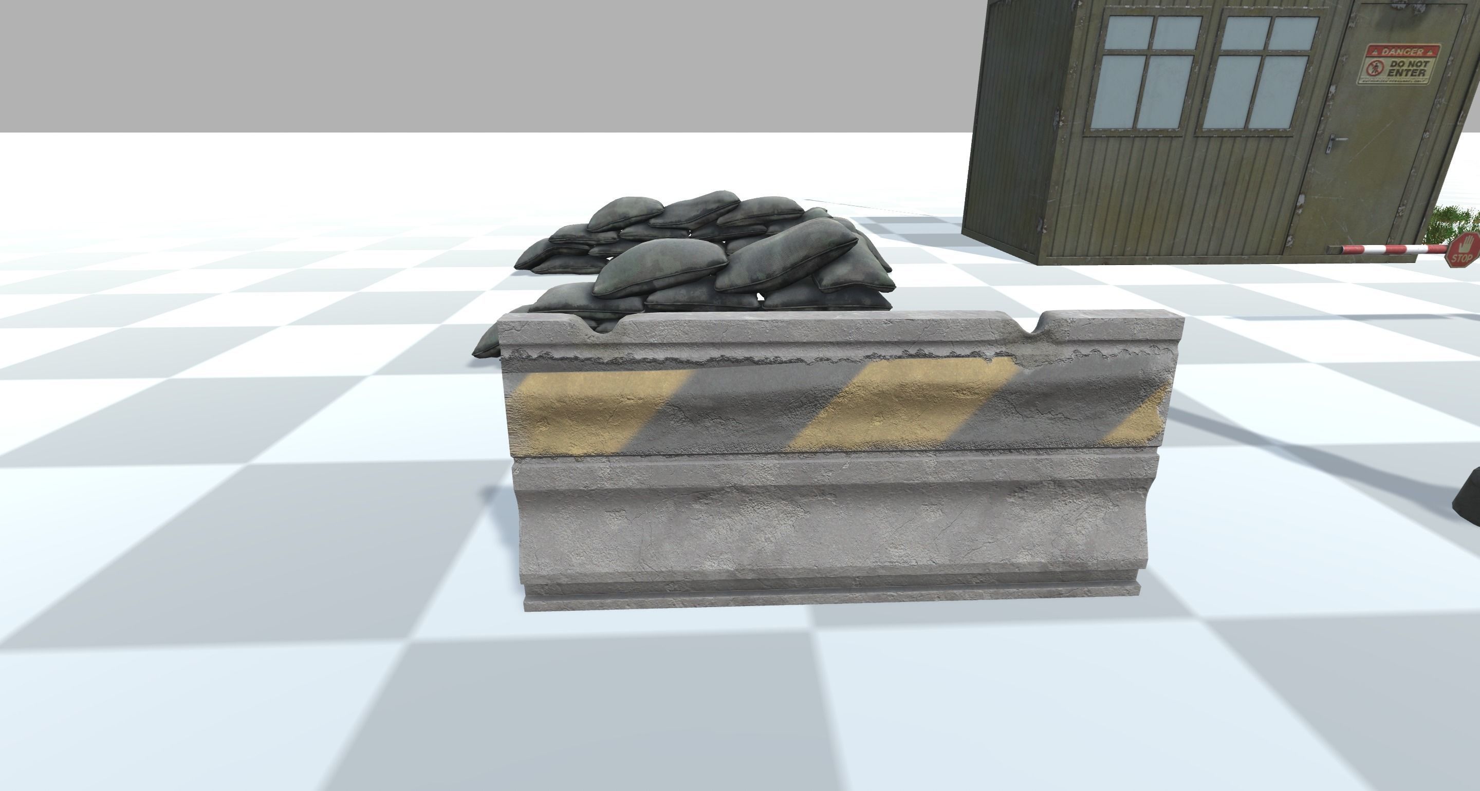 Military - Small Checkpoint 3D model_2