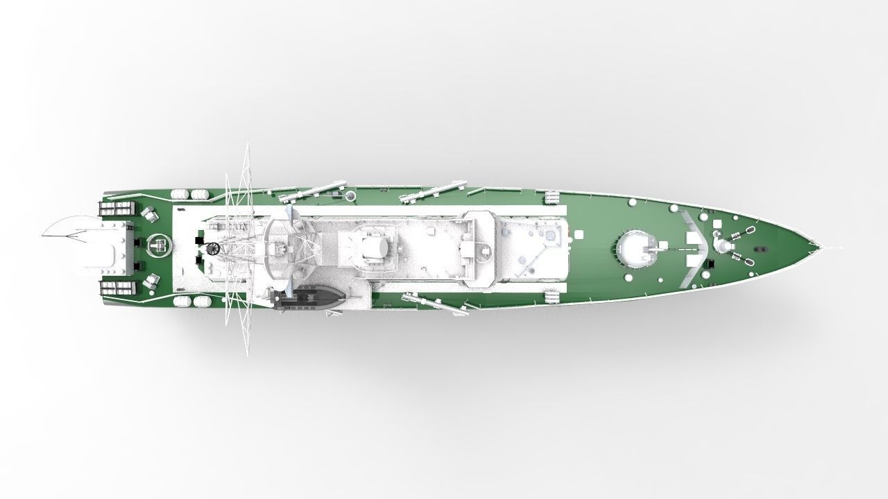Ukraine Coast guard UkS Grigory Kuropiatnikov BG50 3D model_6