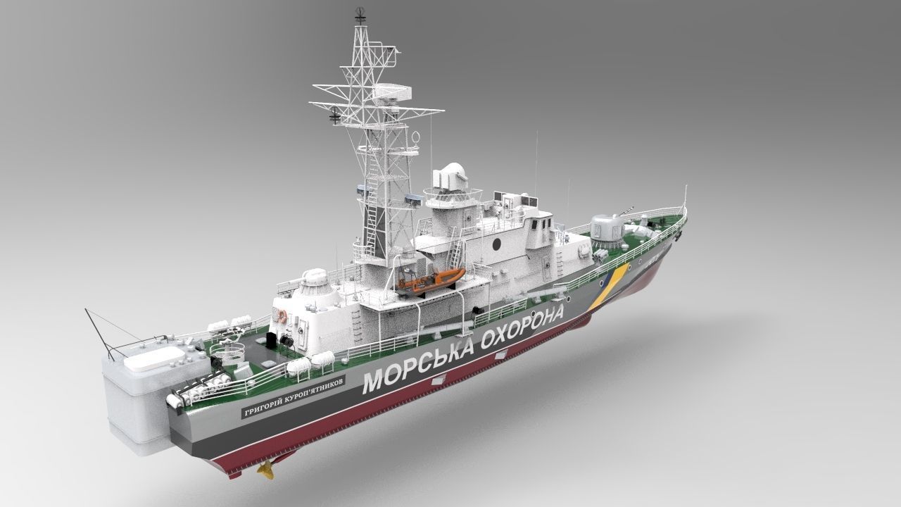 Ukraine Coast guard UkS Grigory Kuropiatnikov BG50 3D model_4