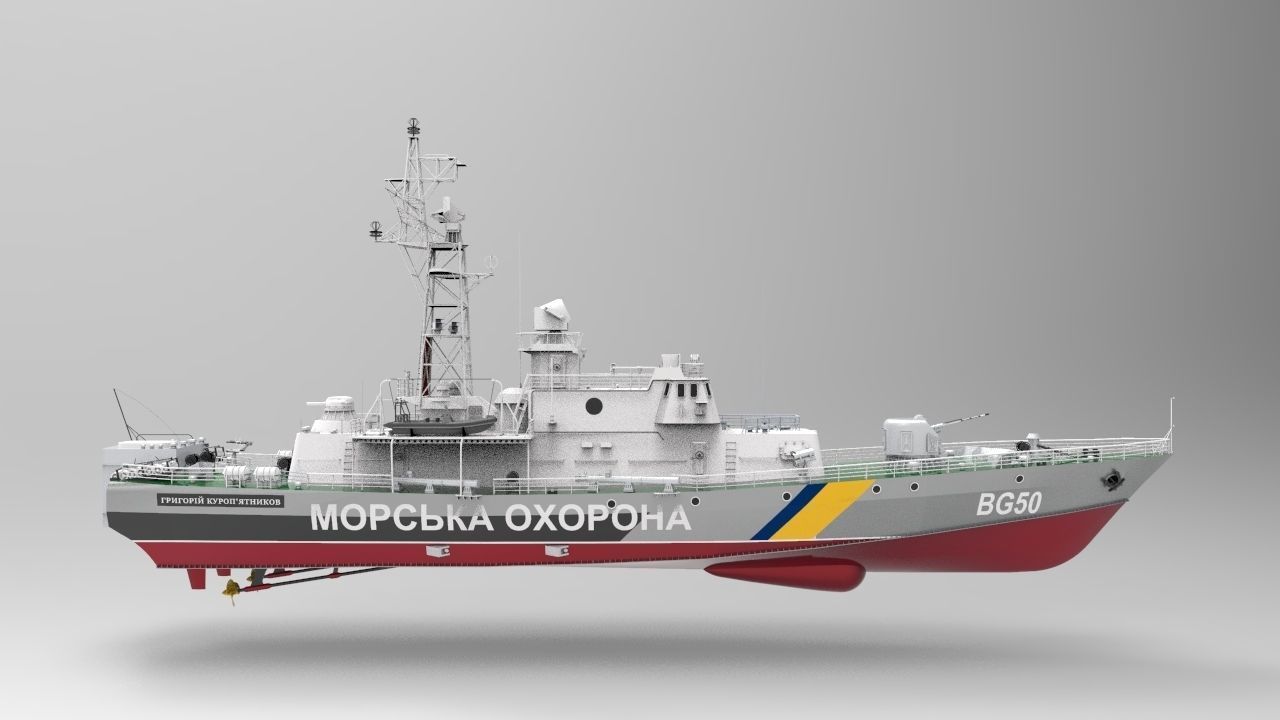 Ukraine Coast guard UkS Grigory Kuropiatnikov BG50 3D model_5