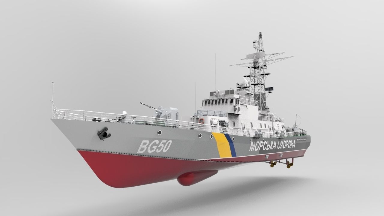 Ukraine Coast guard UkS Grigory Kuropiatnikov BG50 3D model_2