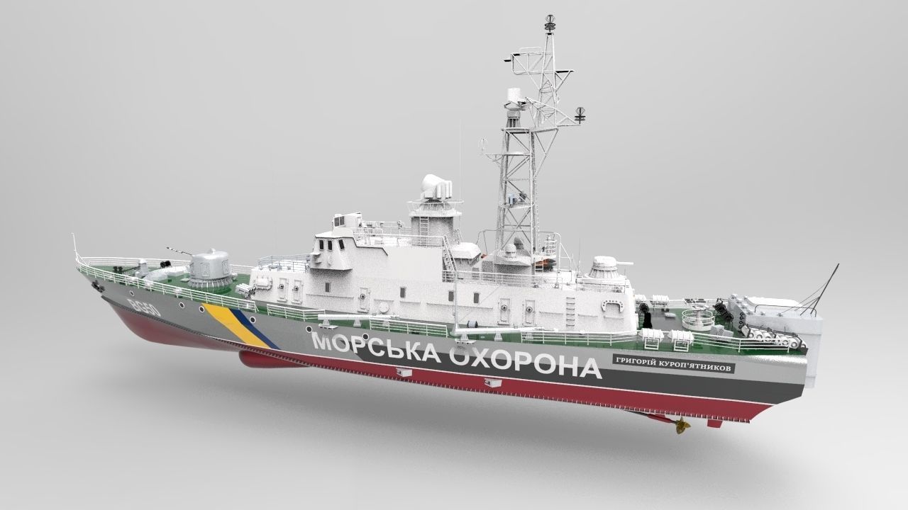 Ukraine Coast guard UkS Grigory Kuropiatnikov BG50 3D model_1