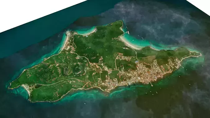 Koh Kood island 3d model terrain