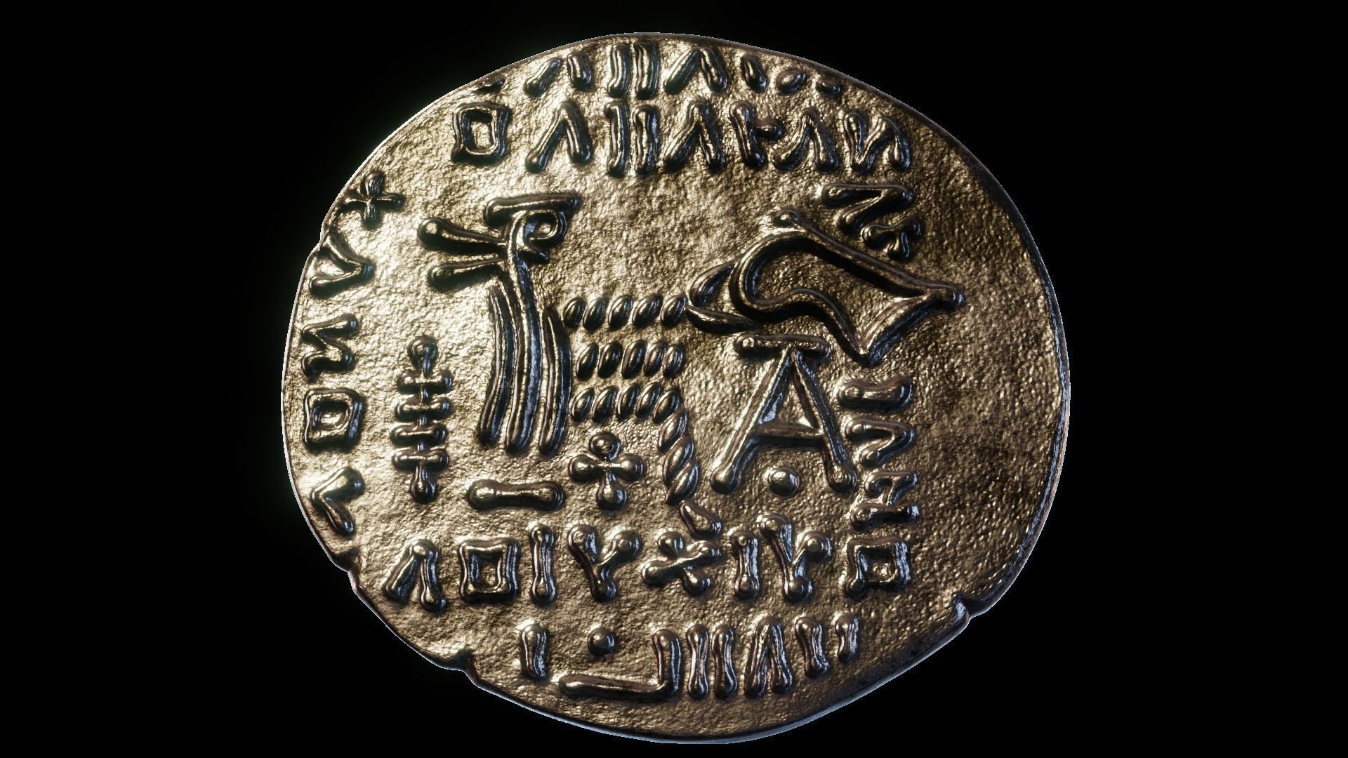 Parthian Kingdom Arsaces XLI coin 3D print model_2