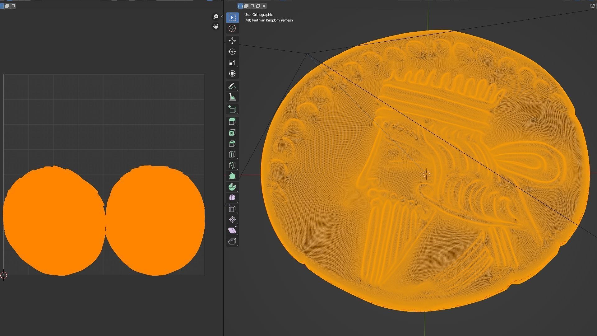 Parthian Kingdom Arsaces XLI coin 3D print model_8