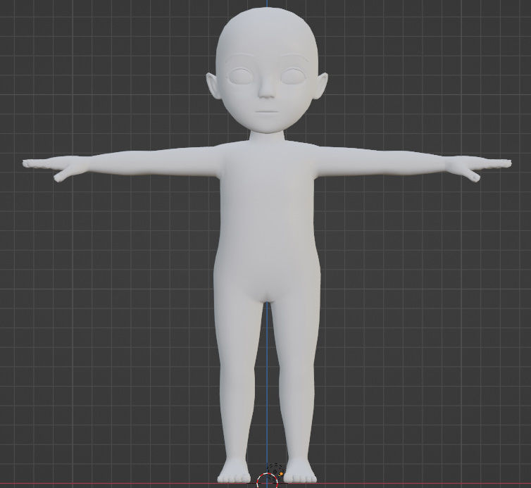 Child Basemesh Low-poly 3D model Free low-poly 3D model_8
