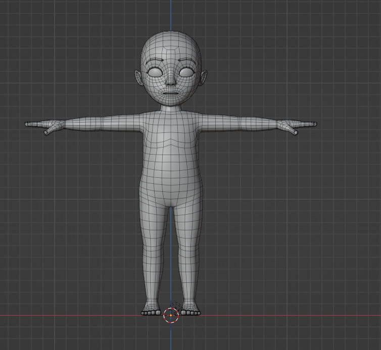 Child Basemesh Low-poly 3D model Free low-poly 3D model_10