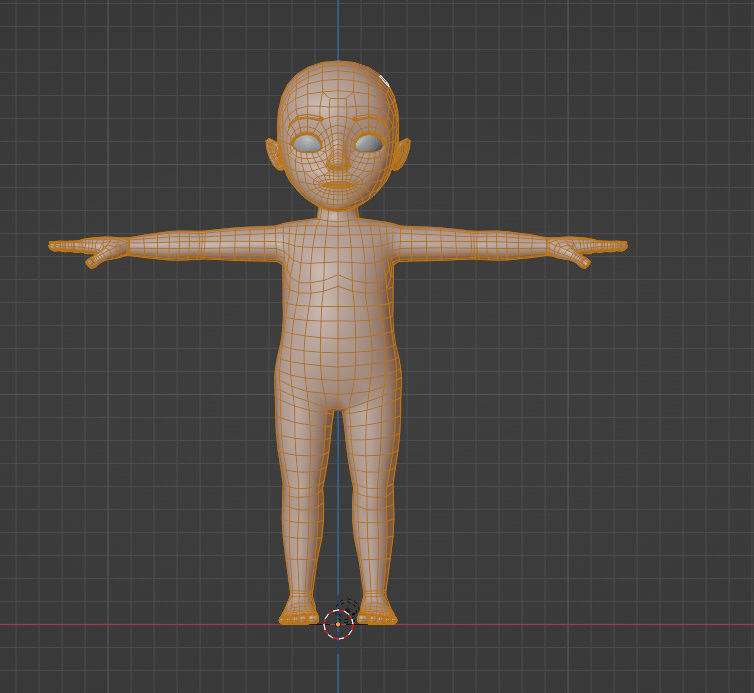 Child Basemesh Low-poly 3D model Free low-poly 3D model_9