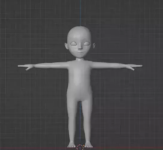 Child Basemesh Low-poly 3D model