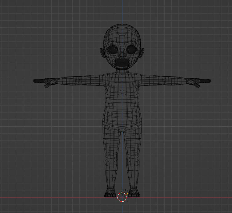 Child Basemesh Low-poly 3D model Free low-poly 3D model_6