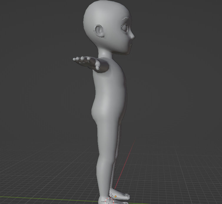 Child Basemesh Low-poly 3D model Free low-poly 3D model_3