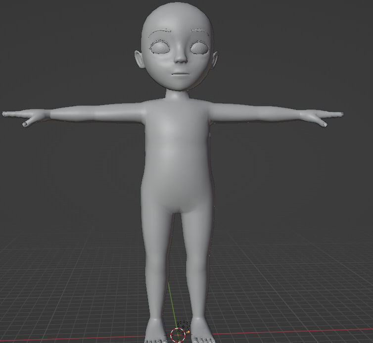 Child Basemesh Low-poly 3D model Free low-poly 3D model_4