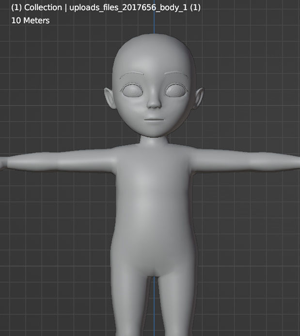 Child Basemesh Low-poly 3D model Free low-poly 3D model_20