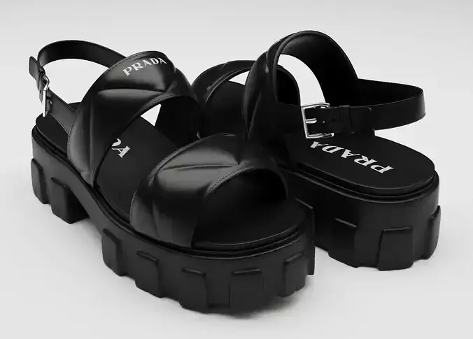 Sandals Prada Quilted black