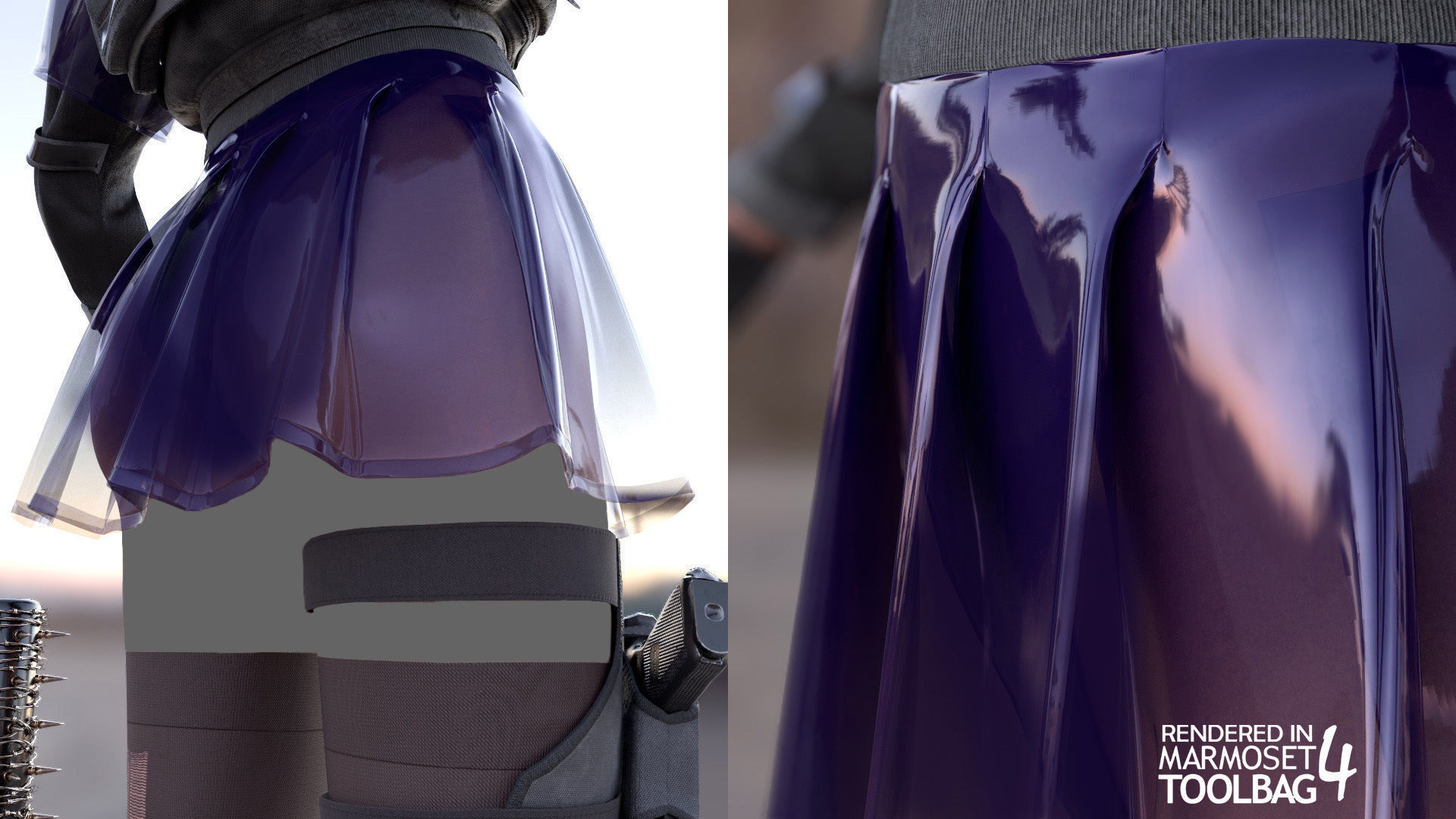 Cyberpunk Outfit  Low-poly 3D model_10