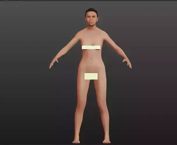 old age female 3D model