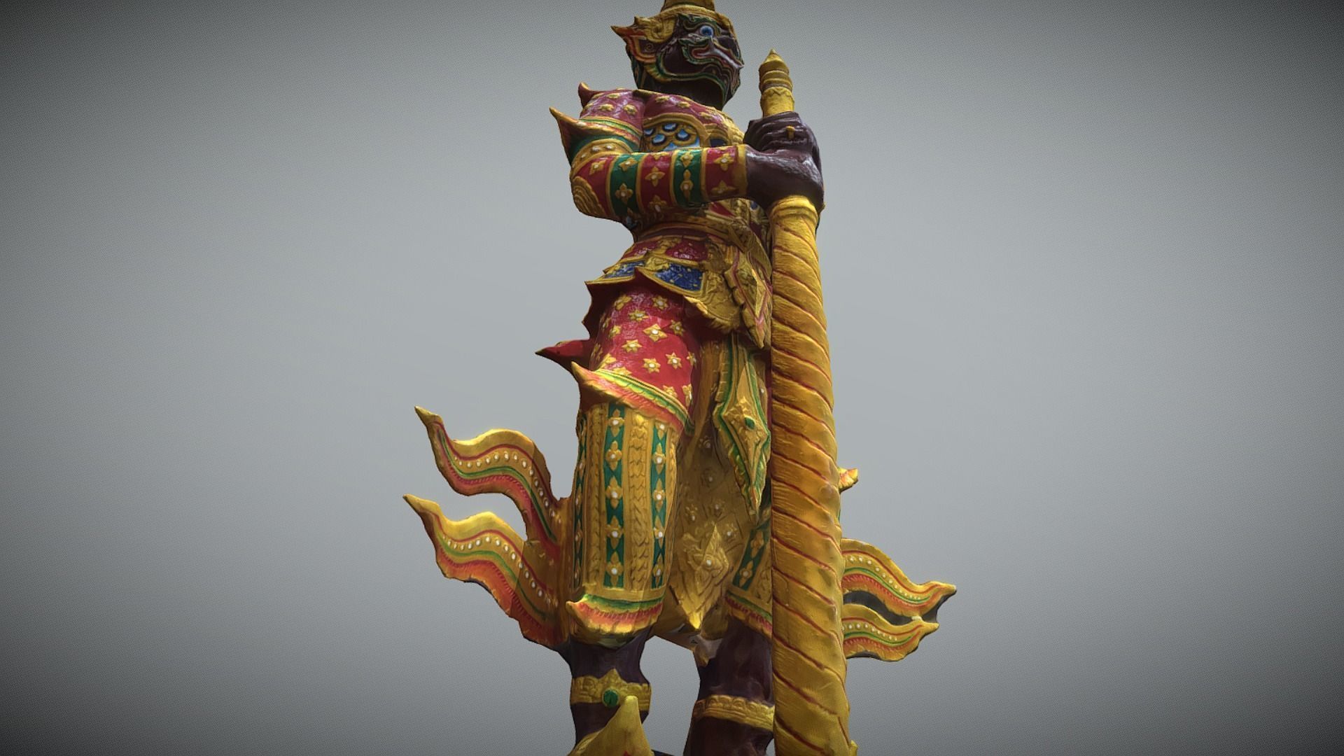 Giant guard I Low-poly 3D model_5