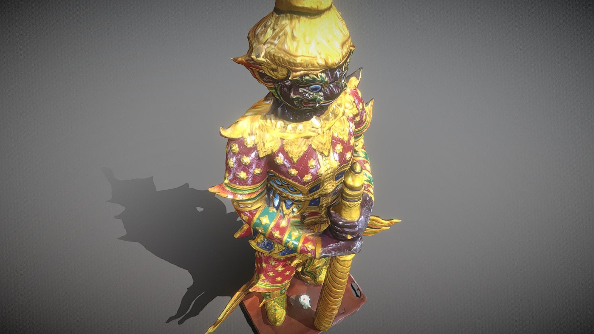 Giant guard I Low-poly 3D model_1