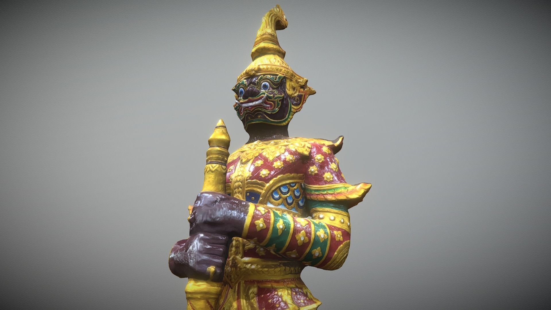 Giant guard I Low-poly 3D model_2