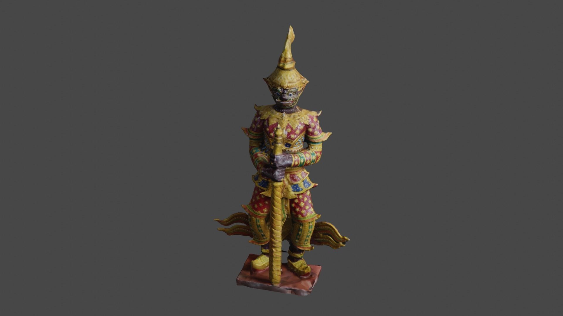 Giant guard I Low-poly 3D model_29
