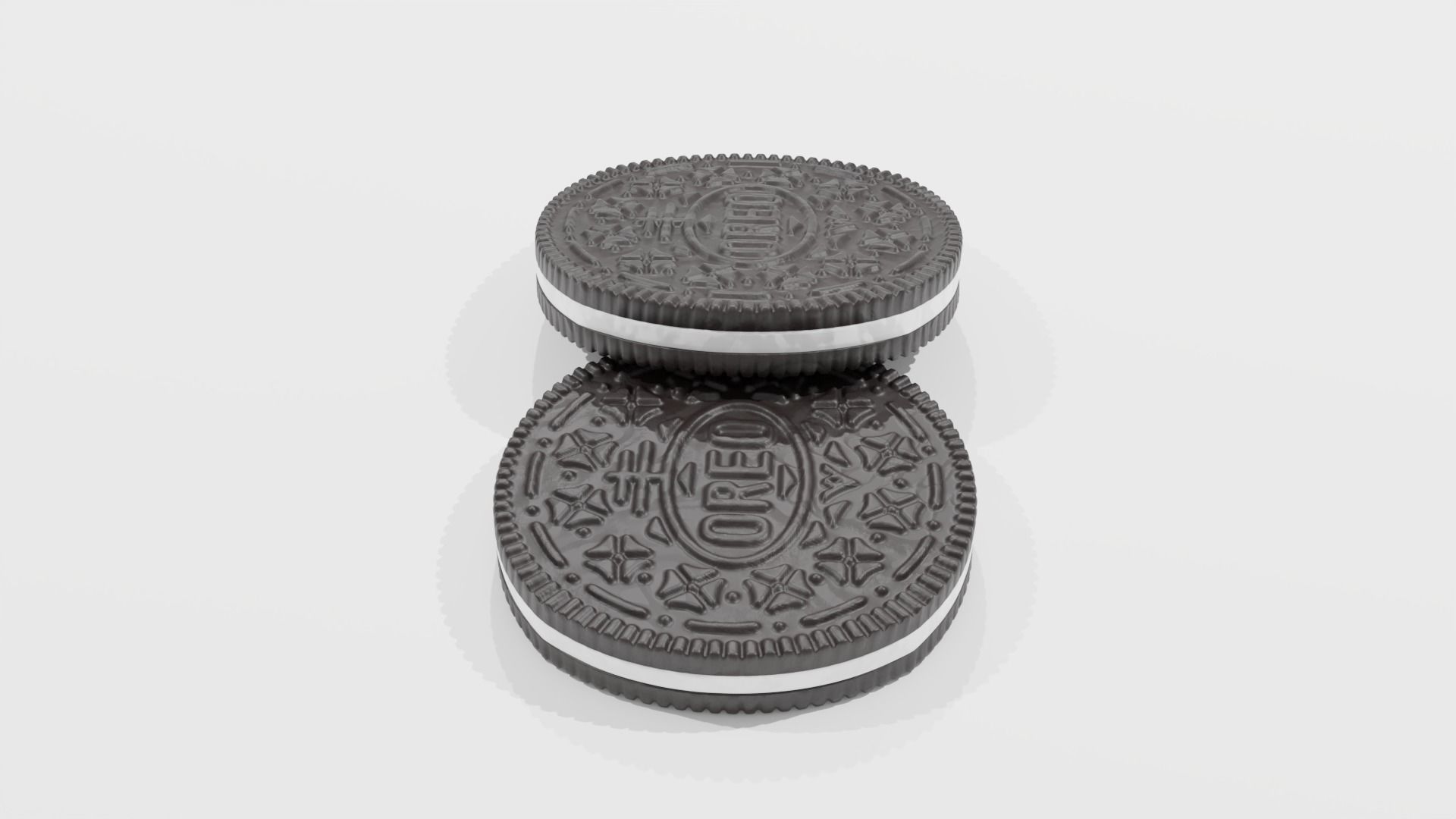 Oreo Biscuit  Low-poly 3D model_4