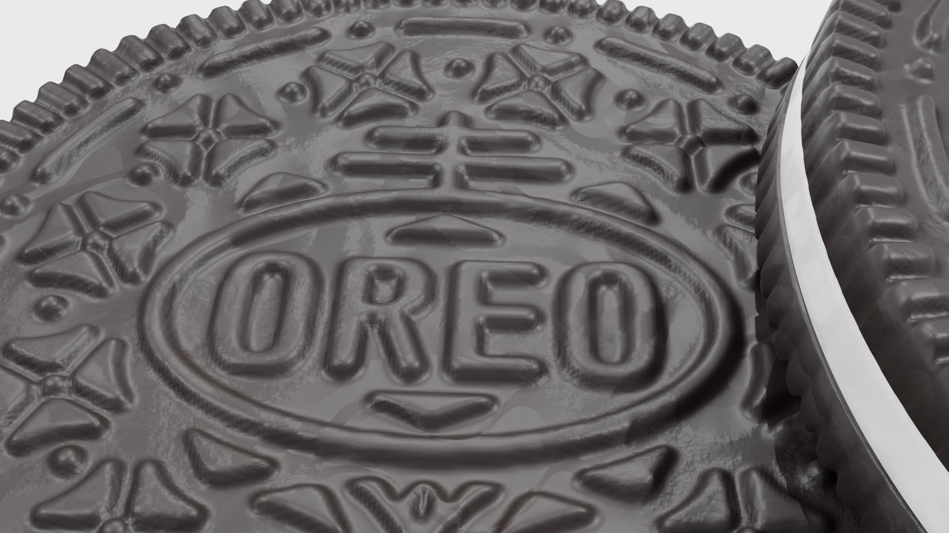 Oreo Biscuit  Low-poly 3D model_1
