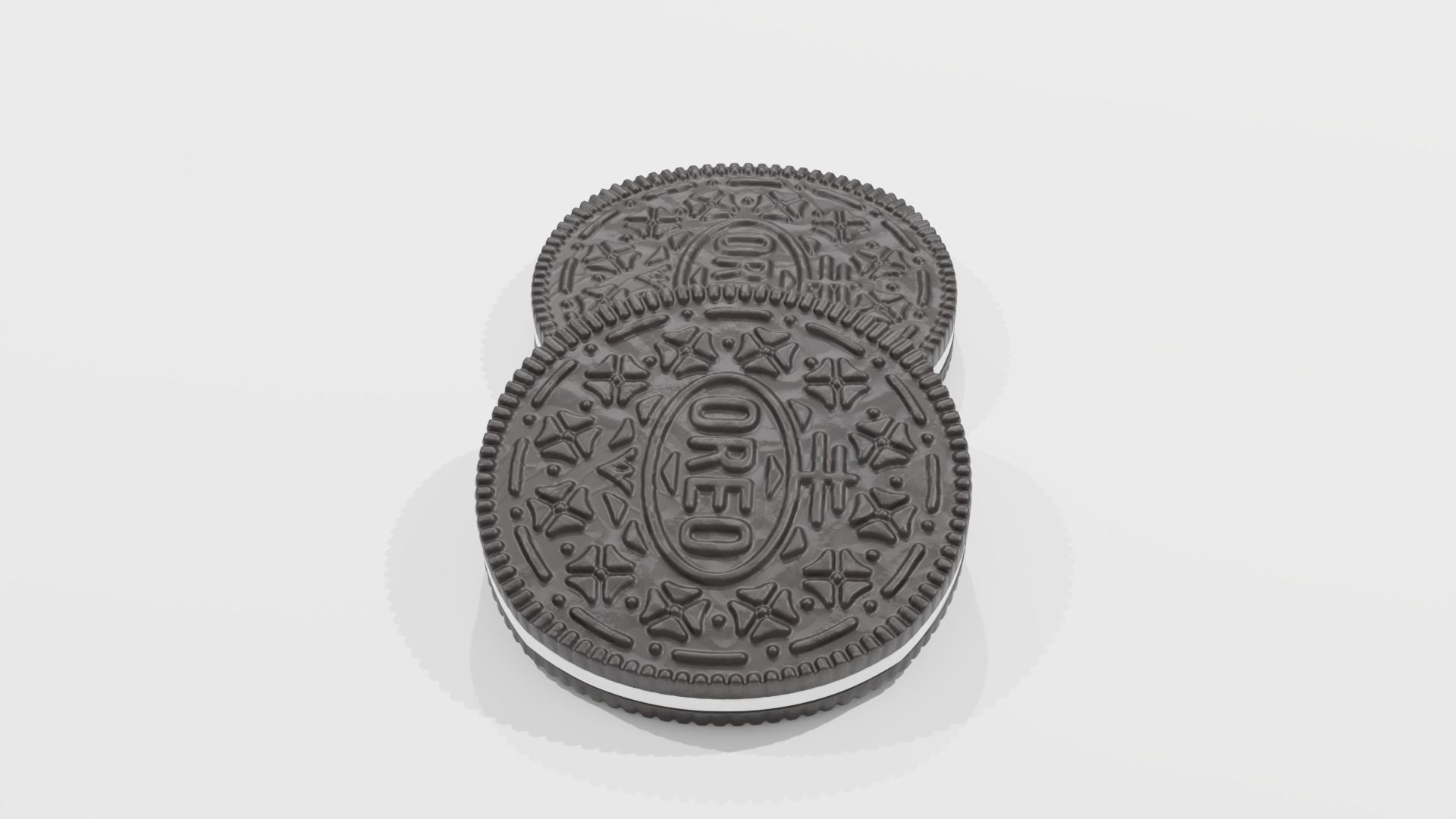 Oreo Biscuit  Low-poly 3D model_8