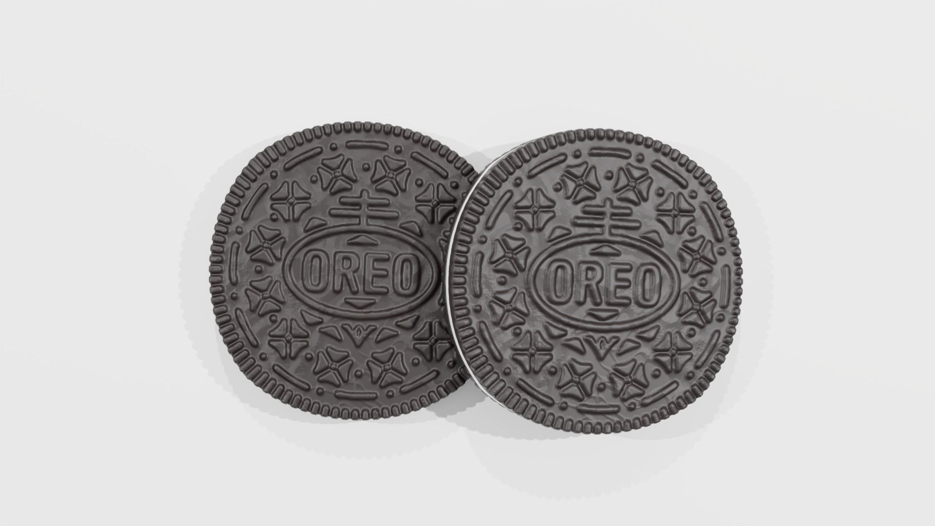Oreo Biscuit  Low-poly 3D model_10