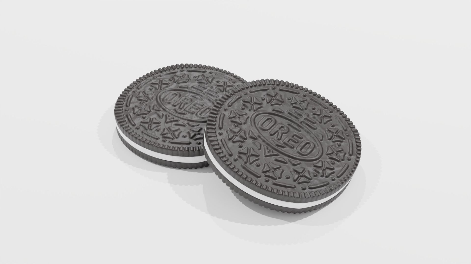 Oreo Biscuit  Low-poly 3D model_9
