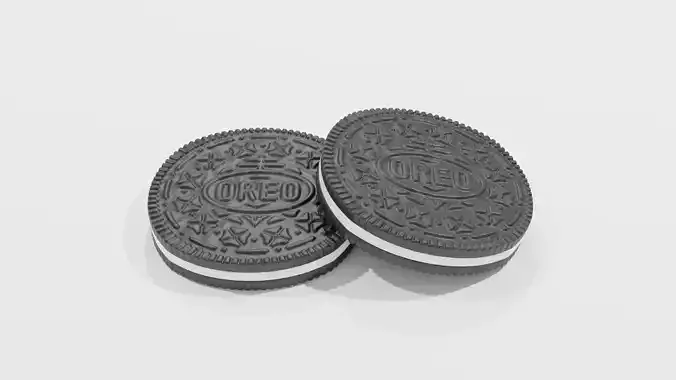 Oreo Biscuit  Low-poly 3D model