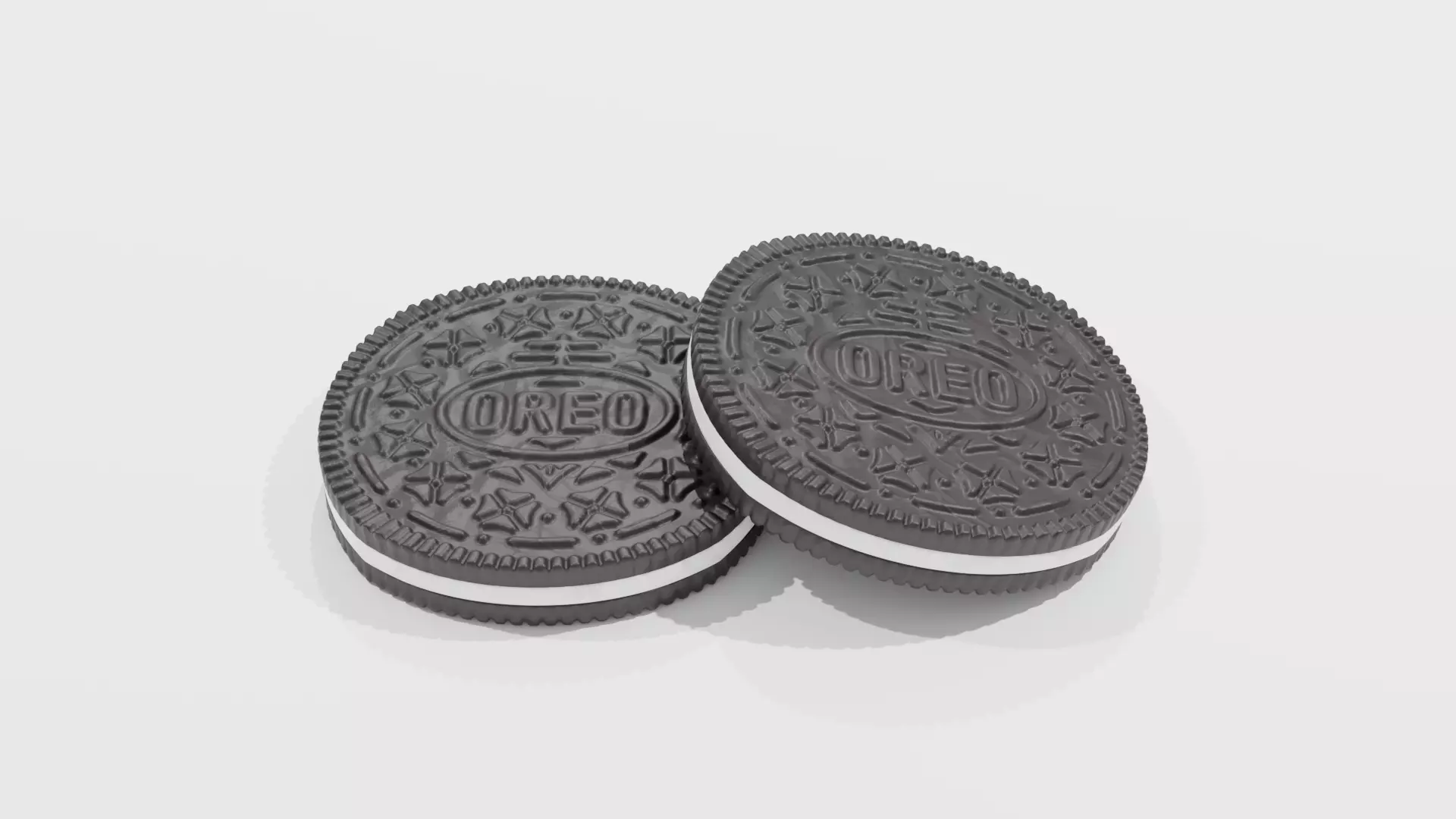 Oreo Biscuit  Low-poly 3D model_0