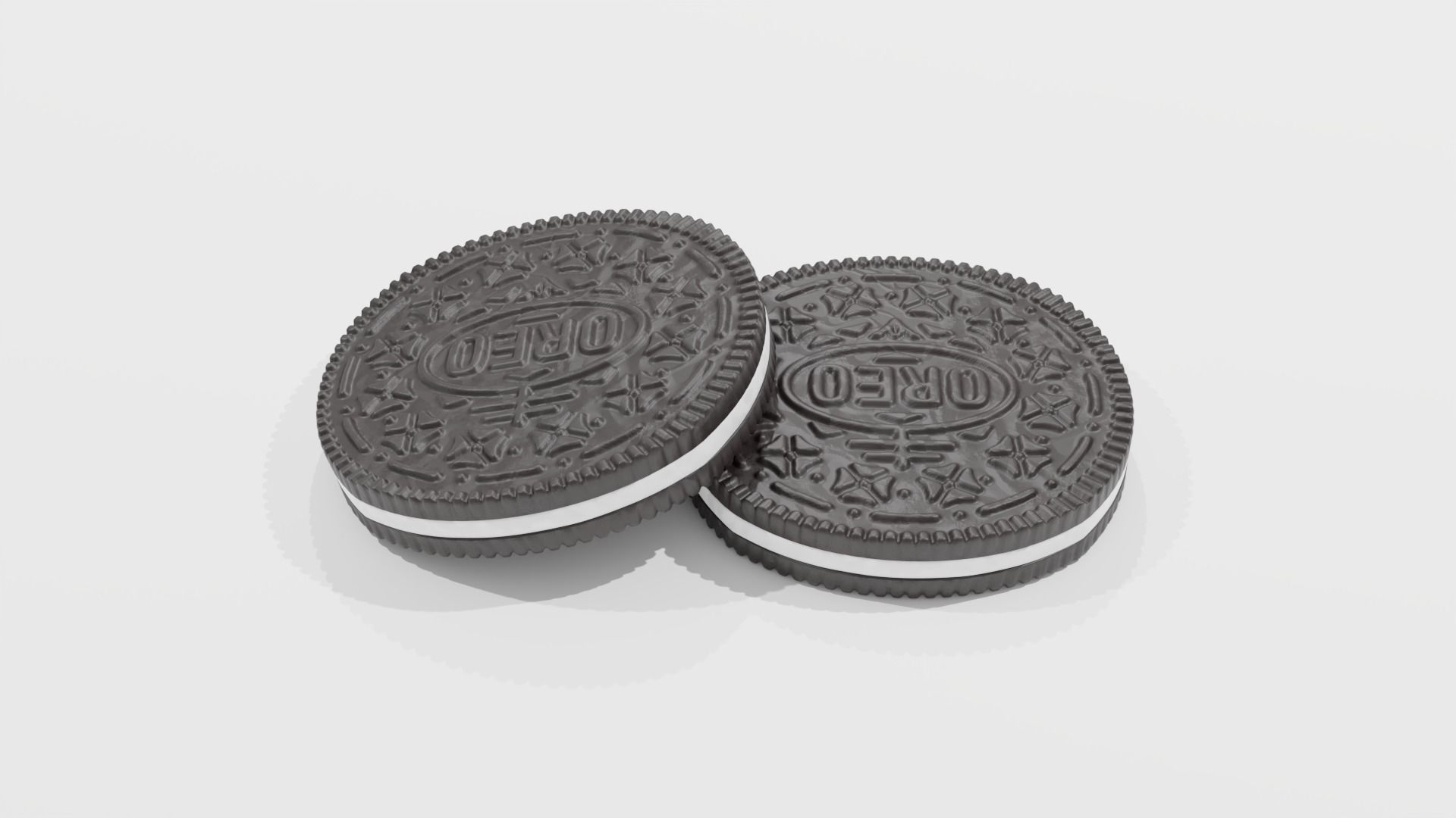 Oreo Biscuit  Low-poly 3D model_6