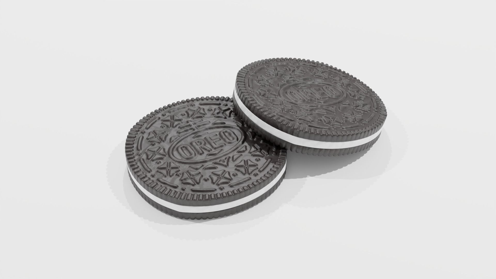 Oreo Biscuit  Low-poly 3D model_3