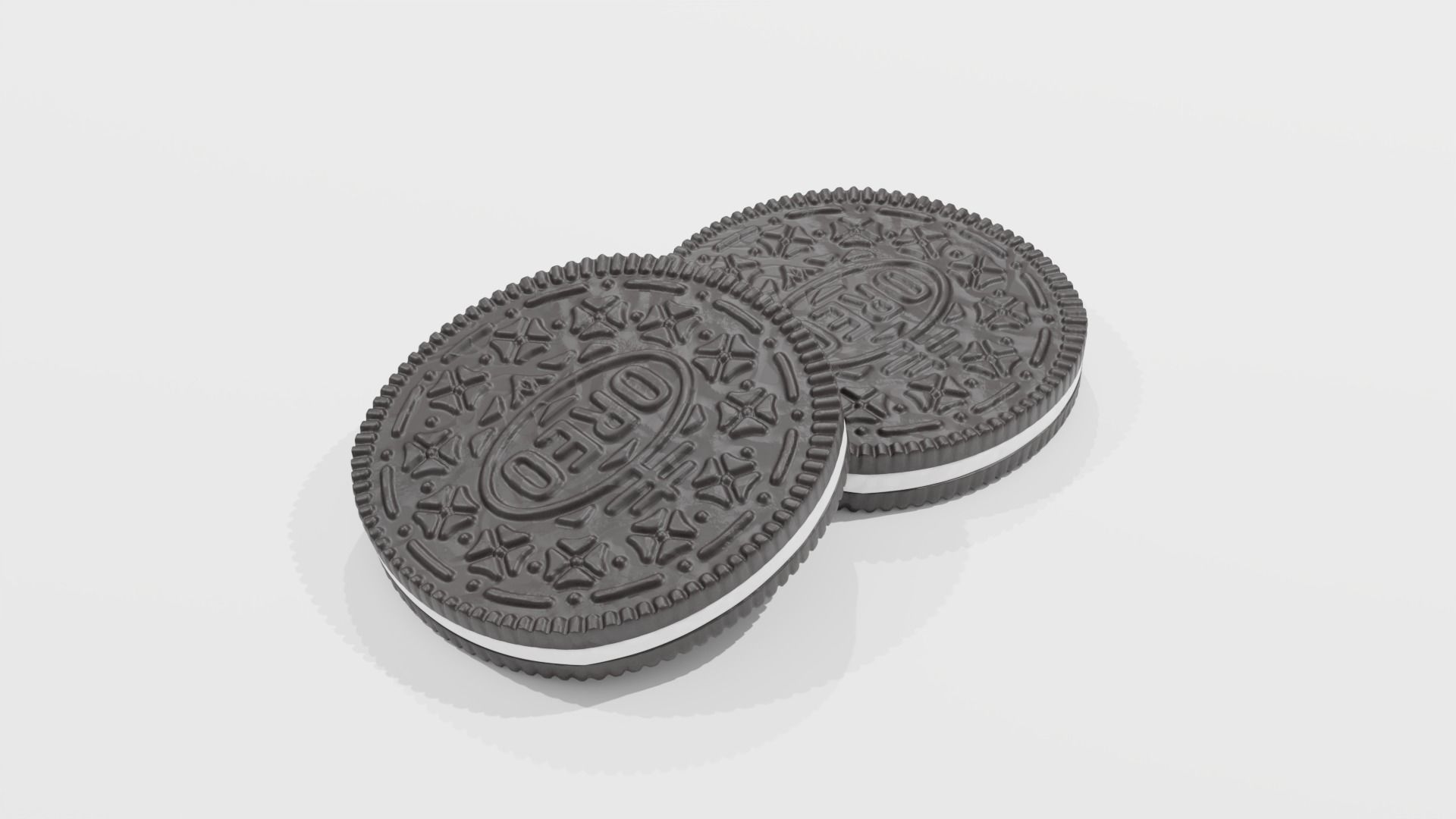 Oreo Biscuit  Low-poly 3D model_7