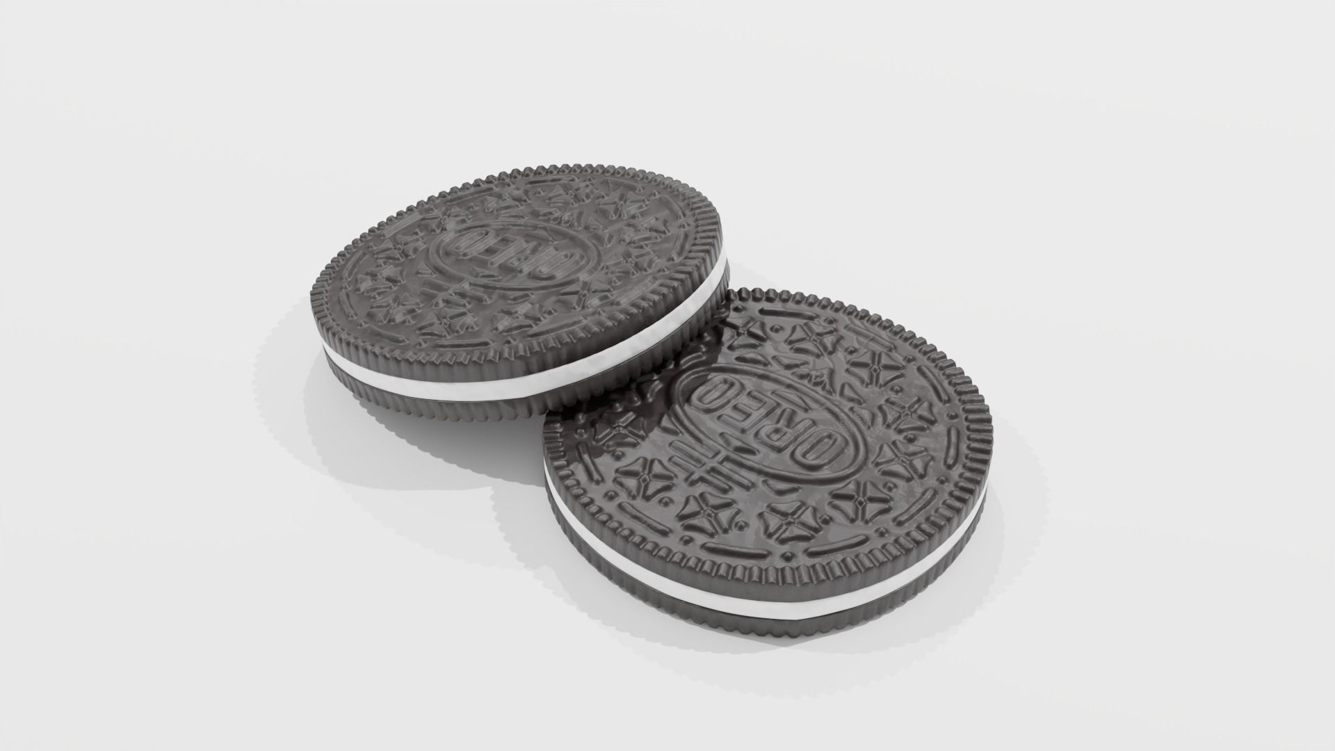 Oreo Biscuit  Low-poly 3D model_5