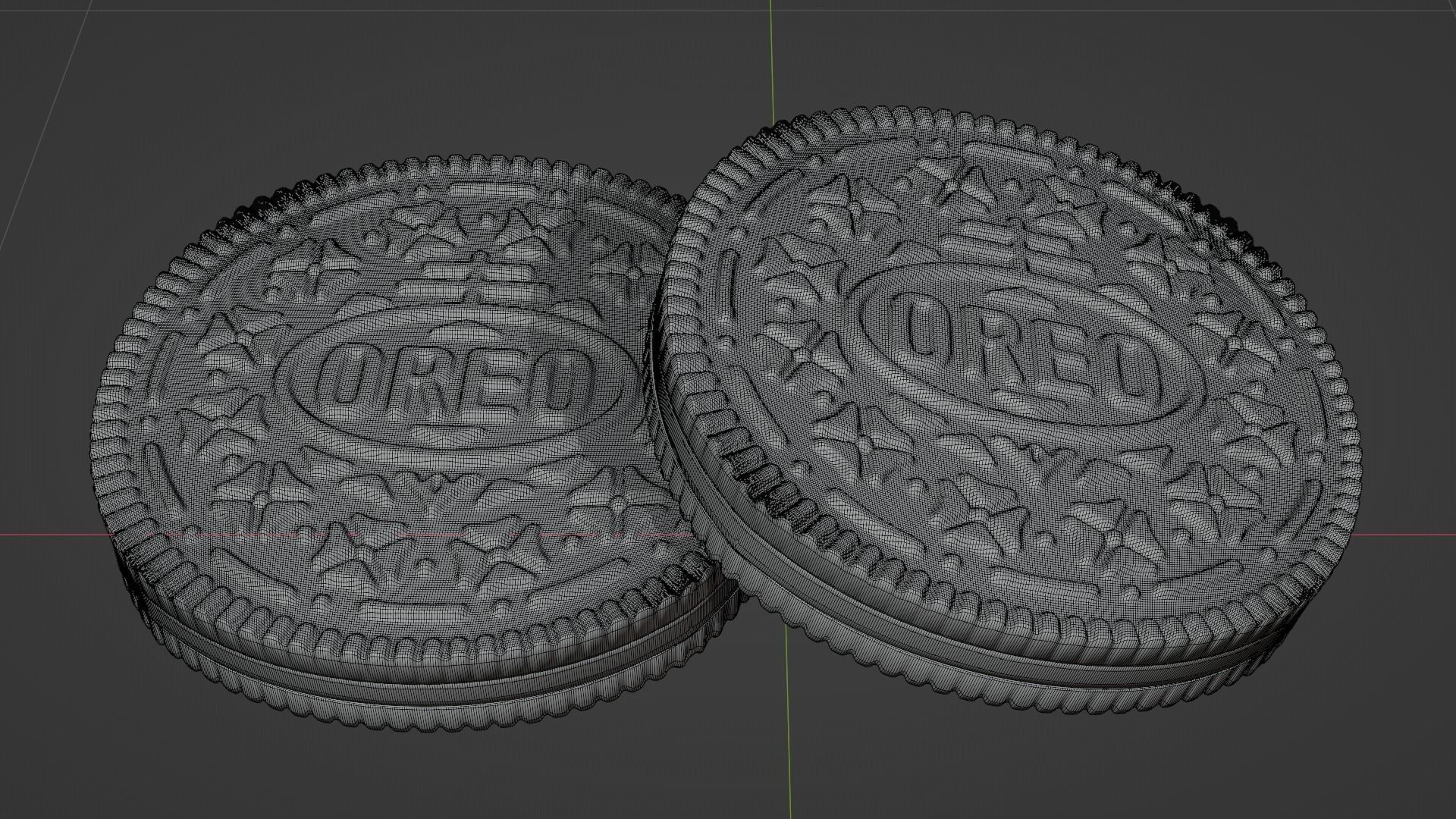 Oreo Biscuit  Low-poly 3D model_13