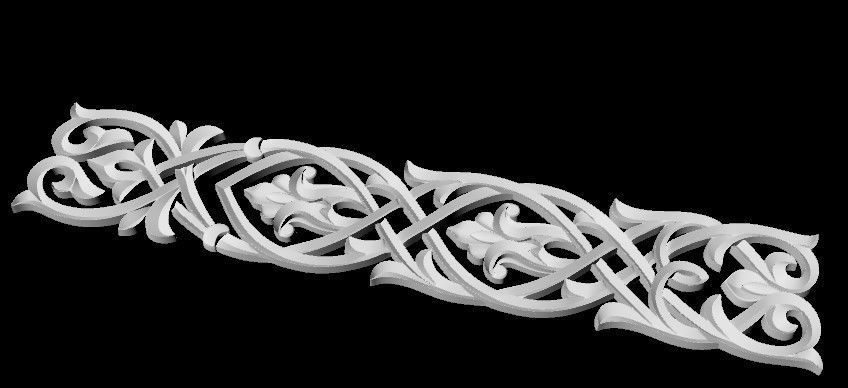 Central decor ornament for furniture 3D model_2