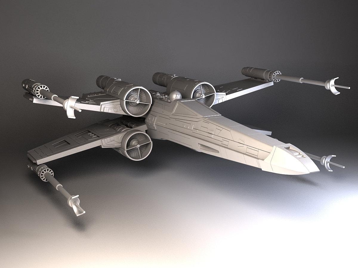 Star Wars XWing Fighter 3D Model .max .obj .3ds .fbx .c4d
