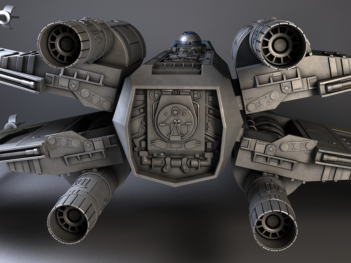 Star Wars X-Wing Fighter 3D Model .max .obj .3ds .fbx .c4d ...