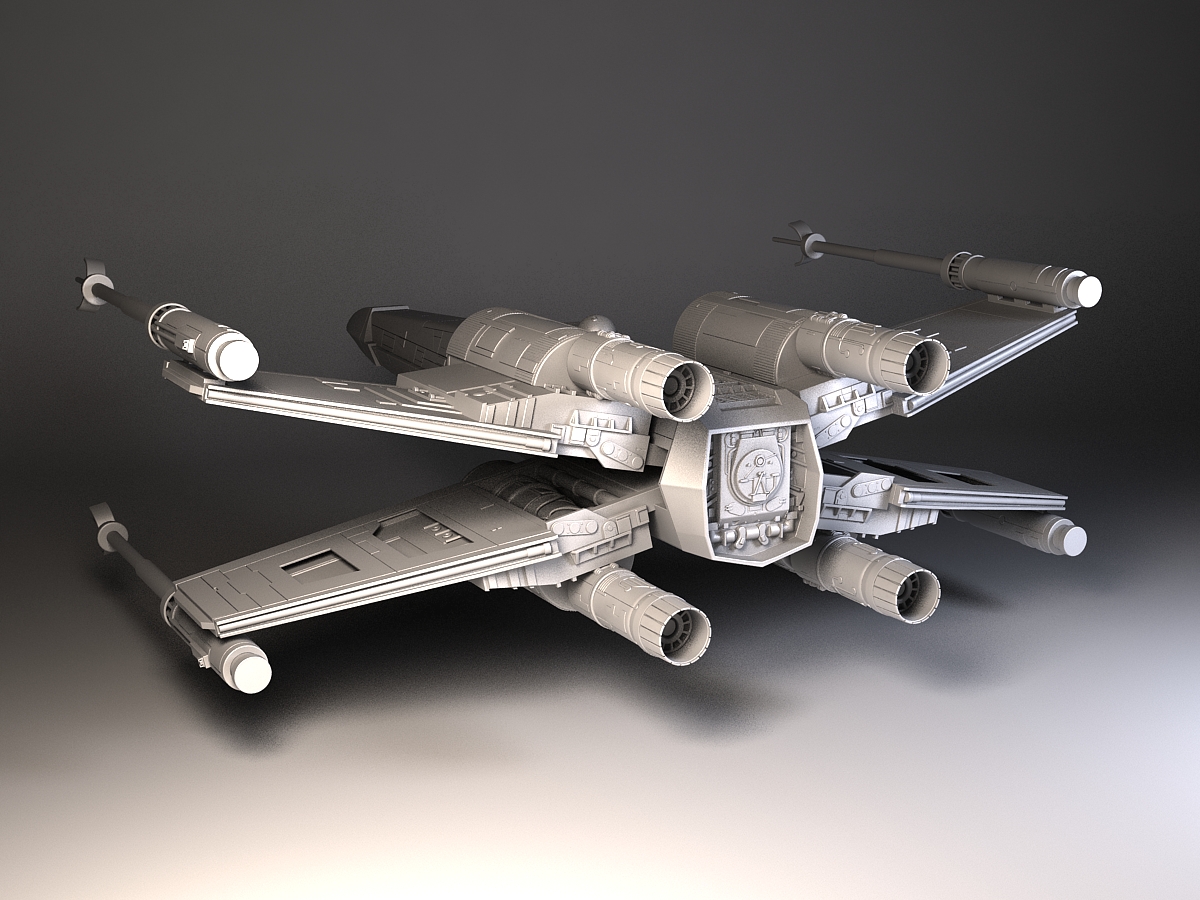 Star Wars X-Wing Fighter 3D Model MAX OBJ 3DS FBX C4D LWO ...