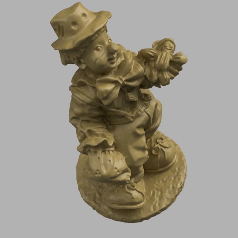 clown 3d print  3D print model_5