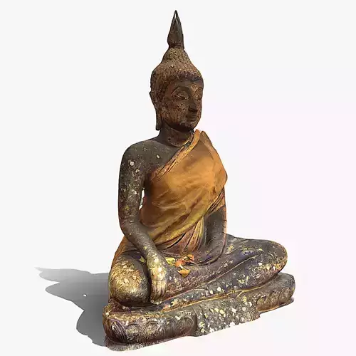 Buddha 6  Low-poly 3D model