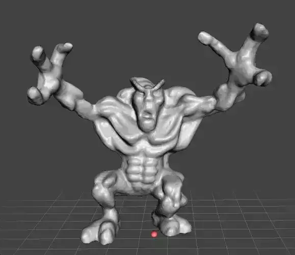 MIGHTYMAX ROCK MONSTER 1992 PVC PLASTIC FIGURE MINIATURE TOY