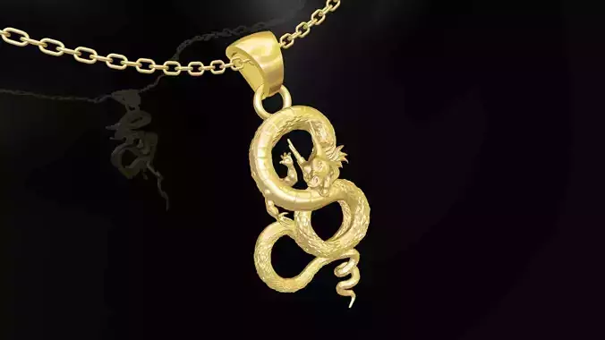 Dragon gold pendant jewelry