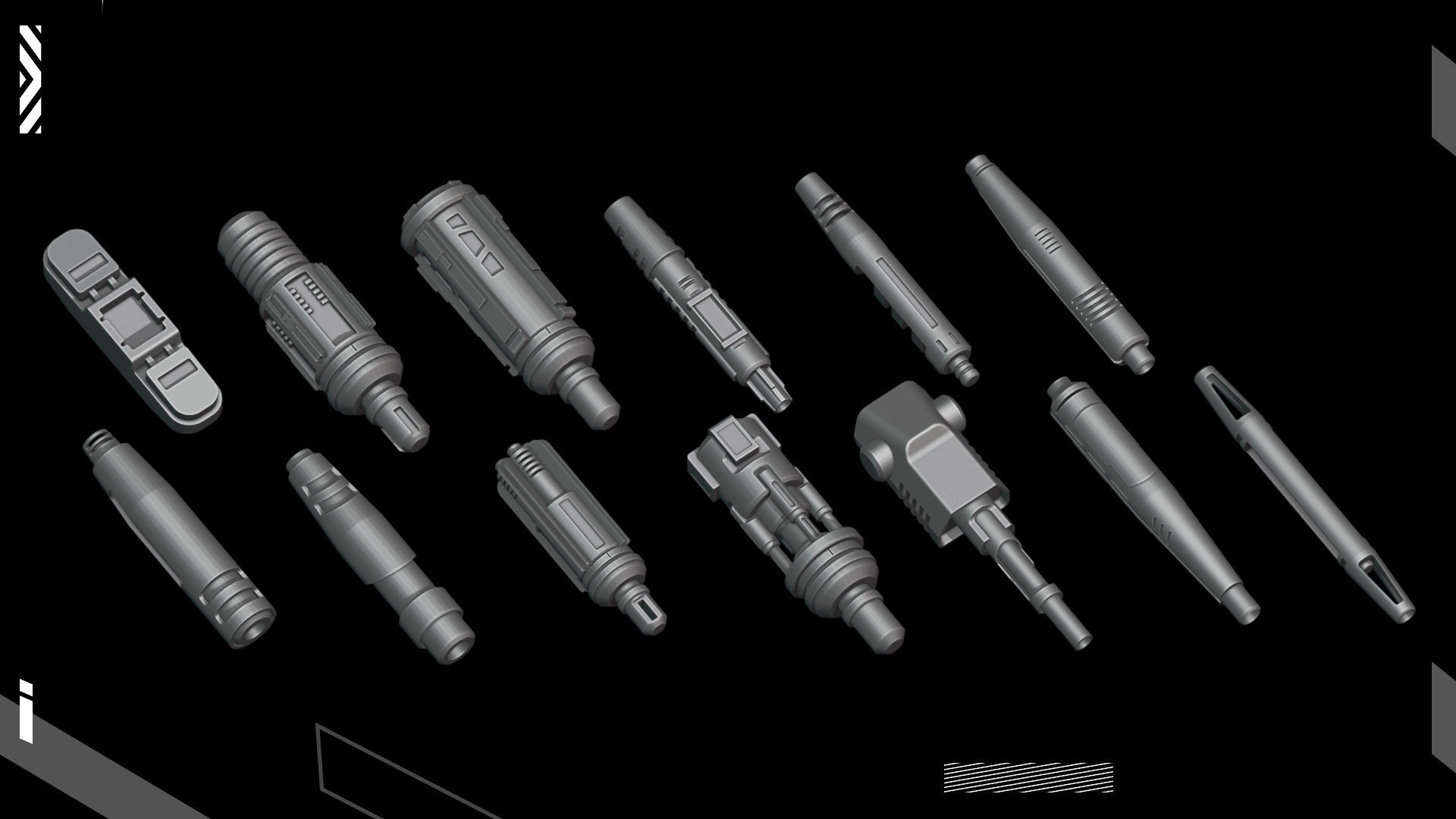 200 Detail  Hard Surface Kitbash  3D model_5