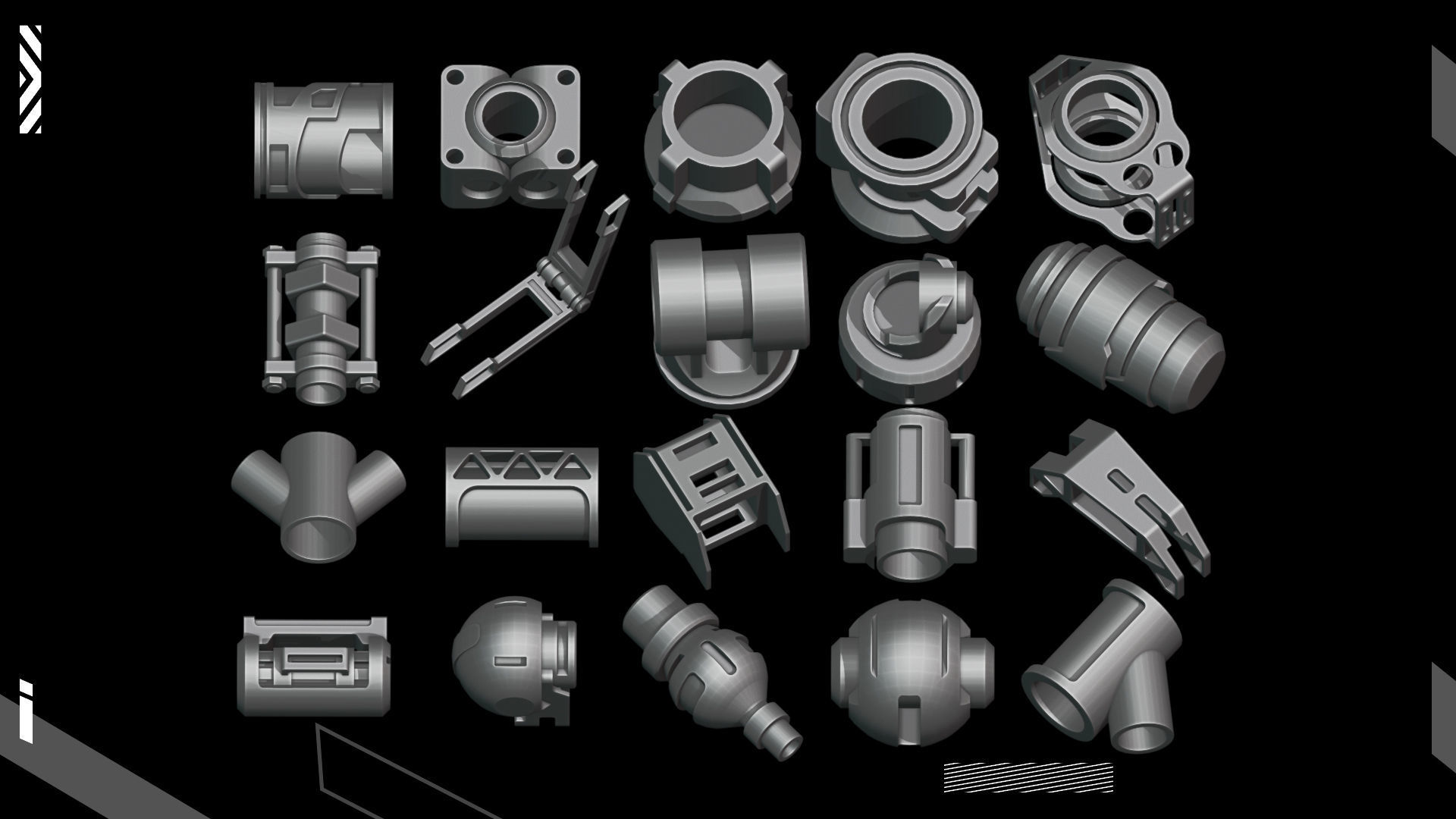 200 Detail  Hard Surface Kitbash  3D model_7